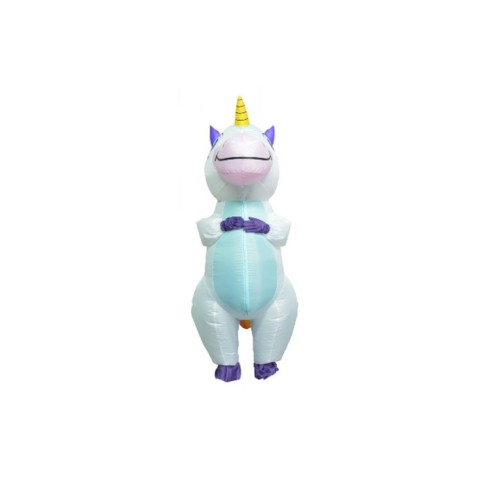 Mascottepak Opblaasbaar kostuum - Unicorn (eenhoorn)